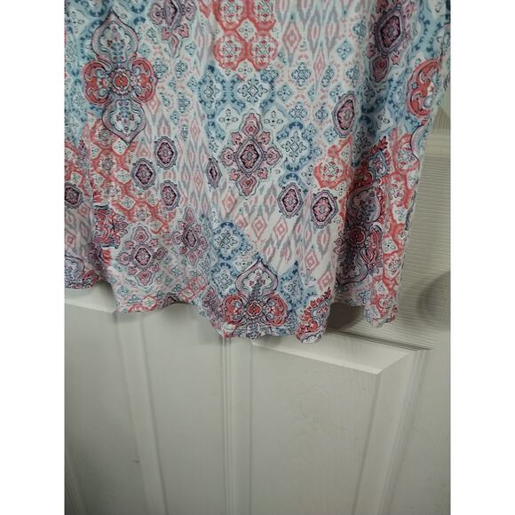 Westport Woman 2X Tee Short Sleeve Bohemian Twist Back Casual Stretch Pullover - Picture 6 of 9